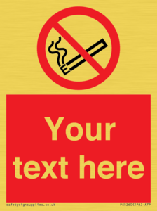 Custom No E-cigarettes / Vaping Sign